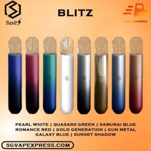 SP2 BLITZ DEVICE - SGVAPEXPRESS SINGAPORE VAPE SP2 BLITZ DEVICE also  as Sp2s Vape Ready Stock in Singapore Sg Cod, It powered by 350mAh built-in battery and equipped with transparent crystal pod flavour with BLITZ light. With pre-filled 2ml e-liquid, the SP2 brings an easy vape for portability and ease of use.SP2's has a vibration reminder after taking over 15 puff within 10min. The LED light indicator display red light during charging, and light off after the battery is fully charged. The LED light flashes 10 times to indicate low power. Features: Built-in Battery 350mAh Maximum Wattage: 10-15W Magnetic Pod Connection Full Charge 40min last up to 300-500 puff Specifications:  Size: 116 x 20 x 12mm Weight: 17g Resistance Range: 0.9Ω-1Ω Package Included: 1x SP2 Device 1x Type-C Cable ⚠️SP2 DEVICE COMPATIBLE POD WITH⚠️ RELX Pod SP2 Pod LANA Pod ZEUZ Pod ZENO Pod GENESIS Pod R-One Pod Time pod Wuuz Pod Eva Pod Kizz Pod ⚠️SP2 BLITZ DEVICE COLOR LIST⚠️ Galaxy Blue Gold Generation Gun Metal Pear White Quasars Green Romance Red Samurai Blue Sunset Shadow Vape Singapore SGVAPEXPRESS , Same day delivery in Singapore all area. Contact with us : WhatsApp SGVAPEXPRESS Join with us : Telegram Channel Group Placing order Before 5pm ,Received Parcel at evening 20:00pm - 23:00pm.