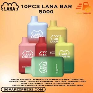 10PCS X LANA BAR 5000 DISPOSABLE BUNDLE - SGVAPEXPRESS VAPE SINGAPORE SG SHOP The 10PCS X LANA BAR 5000 DISPOSABLE BUNDLE Package include : Choose 10 Pcs of LANA BAR 5K Puffs with amazing price ! Free Gift x1 FREE DELIVERY The LANA BAR 5000 ( 5K Puffs ) Disposable vape Ready stock in our sg singapore store online shop for same day delivery. This Kit makes cigarettes go from the era of fire to the era of vaporization, which is a very good choice for many people who want to quit smoking, but nowadays there are many kinds of disposable in the singapore market, what kind of vape is suitable for beginners Woolen cloth? Then you must try Lana bar. It has many flavors and there is always one suitable for you. It is easy to use out of the box and can be activated with just one sip. It is equipped with a battery capacity of 850mAh, which is a rechargeable disposable . Specification : Nicotine Strength: 3% Battery Capacity: 850mAh Charing Port: Rechargeable with Type-C E-liquied Capacity: 7ml ⚠️LANA BAR 5000 FLAVOUR LINE UP⚠️ Banana Milkshake Banana Ice Blueberry Ice Cream Cappuccino Chocolate Mint Chocolate Strawberry Cold Coke Cranberry Juice Guava Juicy Grape Lush Ice – Watermelon Lychee Longan Ice Iced Lychee Mango Ice Cream Mango Milkshake Menthol Extra Oolong Tea Passion Fruit Peach Grape Banana Peach Oolong Tea Peppermint Puer Tea Root Beer Skittles Sour Apple Strawberry Ice Cream Strawberry Milk Strawberry Watermelon Super Mint Surfing Lemon Sweet Peach Sweet Peach Tea Taro Ice Cream Tea King Tie Guan Yin Vanilla Ice Cream Vape Singapore SGVAPEXPRESS , Same day delivery in Singapore all area. Contact with us : WhatsApp SGVAPEXPRESS Join with us : Telegram Channel Group Placing order Before 5pm ,Received Parcel at evening 20:00pm - 23:00pm.