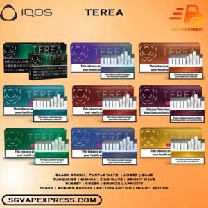IQOS TEREA FLAVOUR - SGVAPEXPRESS VAPE SINGAPORE SG The Iqos Terea Flavour is Ready stock in our sg singapore store online shop for same day delivery.The Terea Refilled is only can used with ILUMA DEVICE Series Kit of ILUMA PRIME , ILUMA ONE and ILUMA PRIME.  PER STRIP Flavour available 10 pack inside (per pack 20stick) , SG Shop Ready Stock . Experience: Both TEREA and HEETS heat the tobacco from inside instead of burning it, without any smoke or ash and less smell than cigarettes. However,  sticks are sealed. When they are used with IQOS ILUMA, there is no tobacco residue and no need to clean the device after use. Order now with Us get it same day delivery Singapore Cash deal. ⚠️TEREA OPTION (HEATING) LINE UP⚠️ Bronze (Taste: Cocoa) Sienna (Taste: Black Tea) Apricity (Taste: Caramel with Apricot) Russet (Taste: Rich Toasted Tobacco Blend) Amber (Taste: Toasted Tobacco, Woody And Nutty Notes) Yugen (Taste: Smooth ,Expertly Balanced Tobacco Blend) Auburn Edition (Taste: Balanced and Fruity tobacco) Betting Edition Mulint Edition ⚠️TEREA OPTION (COOLING) LINE UP⚠️ Black Green (Taste: Frosty Pear) Yugen (Taste: Lavender with pear) Purple (Taste: Blueberry) Bright Wave (Taste: Citrus) Blue (Taste: Pepermint) Green (Taste: Pepermint) Turquoise (Taste: Blended Tobacco, Cool Menthol And Zesty Notes) Zing Wave (Taste: Heated Tobacco) Vape Singapore SGVAPEXPRESS , Same day delivery in Singapore all area. Contact with us : WhatsApp SGVAPEXPRESS Join with us : Telegram Channel Group Placing order Before 5pm ,Received Parcel at evening 20:00pm - 23:00pm.