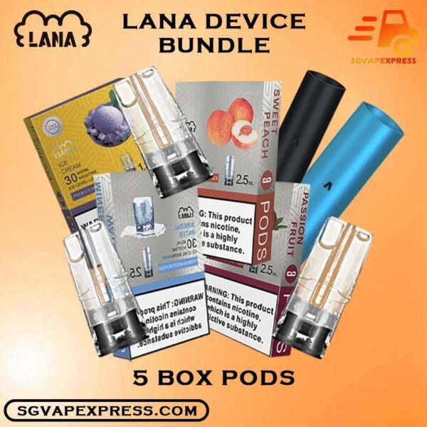 LANA DEVICE BUNDLE 85 - SGVAPEXPRESS VAPE SINGAPORE SG SHOP The LANA DEVICE BUNDLE 85 Package include : 1 X LANA DEVICE 5 x LANA Pods FREE DELIVERY Lana device is a simple and stylish electronic cigarette Vape, it is light and convenient, compact, comfortable and easy to carry. It can be used with a lana pod (or a pod of the same size as a lana pod), whether you are a novice or a professional, it can be easily used. simplified is equipped with a charging cable and a recyclable rechargeable battery, which can easily last for a whole day on a single charge. The appearance is made of metal frosted technology, which brings you a perfect experience. In addition, the lana simplified device is available in a variety of colors to match your Travel in style . ⚠️LANA POD FLAVOUR LINE UP⚠️ Berry Blast Berry Grapefruit BlueBerry Ice Cantaloupe Cold Coke Cranberry Juice Juicy Grape Guava Iced Coffee Iced Tea Jasmine Long Jing Kiwi Blend Skittles Lush Ice Watermelon Iced Lychee Iced Mango Mango Milkshake Mango Passion Fruit Mineral Water Mung Bean Oolong Tea Orange Ice Passion Fruit Peach Grape Banana Peppermint Pineapple Popsicle Icy Slush Red Wine Root Beer Sour Apple Strawberry Milk Strawberry Watermelon Surfing Lemon Sweet Peach Taro Ice Cream Tie Guan Yin Vape Singapore SGVAPEXPRESS , Same day delivery in Singapore all area. Contact with us : WhatsApp SGVAPEXPRESS Join with us : Telegram Channel Group Placing order Before 5pm ,Received Parcel at evening 20:00pm - 23:00pm.