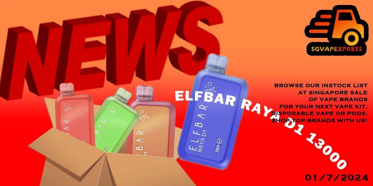 01072024-ELFBAR RAYA D1 13000 Puffs Disposable RESTOCK 01072024 - ELFBAR RAYA D1 13000 PUFFS DISPOSABLE Vape ELFBAR RAYA D1 13000 Puffs ( 13K ) ,Ready stock in our sg singapore store online shop for same day delivery. Prepare yourself for a vaping experience like no other with the ElfBar Raya D1 13000 ( 13k puffs ) Disposable Vape device. Boasting an astounding capacity of approximately 13k puffs, this innovative device offers an extended vaping experience that combines convenience, performance, and reliability. Let’s explore the key features that make the Elf Bar Raya D1 13k a standout choice for both novice and experienced vapers alike. Specifications: Nicotine 50mg (5%) Approx. 13000 Puffs Capacity 18ml Rechargeable Battery 650mAh Anti Dry-Burn Protection E-liquid & Power Display Screen Charging Port: Type-C ⚠️ELFBAR RAYA D1 13000 PUFFS FLAVOUR LIST⚠️ Mango Lychee Bubblegum Lychee Juicy Peach Ribena Lychee Mixed Berry Kiwi Guava Grape Peach Lychee Blackcurrant Mango Strawberry Ice Cream Solero Cola Strawberry Guava Masam Bubblegum Apple Orange Bubblegum Vape Singapore SGVAPEXPRESS , Same day delivery in Singapore all area. Vape Singapore Shop Online SGVAPEXPRESS We have more than 10+ brands such as vapetape, voltbar, elf bar, lana, sp2, relx, r one, aladdin pro and more.
