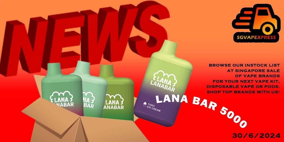 LANA BAR 5000 ( 5K Puffs ) DISPOSABLE - SGVAPEXPRESS VAPE SINGAPORE The LANA BAR 5000 ( 5K Puffs ) Disposable vape Ready stock in our sg singapore store online shop for same day delivery. This Kit makes cigarettes go from the era of fire to the era of vaporization, which is a very good choice for many people who want to quit smoking, but nowadays there are many kinds of disposable in the singapore market, what kind of vape is suitable for beginners Woolen cloth? Then you must try Lana bar. It has many flavors and there is always one suitable for you. It is easy to use out of the box and can be activated with just one sip. It is equipped with a battery capacity of 850mAh, which is a rechargeable disposable . Specification: Nicotine 30mg (3%) Approx. 5000 puffs Capacity 13ml Rechargeable Battery 850mAh (Type C Port) ⚠️LANA BAR 5000 PUFFS FLAVOUR LIST⚠️ Mango Milkshake Lush Ice (Watermelon) Grape Ice Coke Ice Lychee Ice Ooloong Tea Ice Peach Ice Peach Oolong Tea Rootbeer Skittles Apple Ice Peppermint Passion Fruit Guava Taro Ice Cream Strawberry Milk Tie Guan Yin Strawberry Watermelon Surfing Lemon Cranberry Juice Tea King Banana Ice Peach Grape Banana Menthol Extra Super Mint Lychee Longan Sweet Peach Tea Vanilla Ice Cream Strawberry Ice Cream Blueberry Ice Cream Chocolate Strawberry Capuccino Chocolate Mint Banana Milkshake Vape Singapore SGVAPEXPRESS , Same day delivery in Singapore all area. Contact with us : WhatsApp SGVAPEXPRESS Join with us : Telegram Channel Group Placing order Before 5pm ,Received Parcel at evening 20:00pm - 23:00pm.