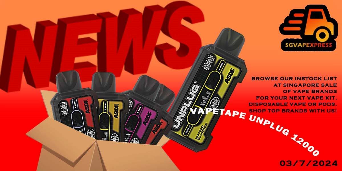 03072024-vapetape-unplug-12k-puffs-disposable RESTOCK 03072024 – VAPETAPE UNPLUG 12000 PUFFS DISPOSABLE Vape The Vapetape Unplug 12k Starter kit & Flavour Cartridge prefilled vape Ready stock in our sg singapore store online shop for same day delivery. Discover the freedom of Vapetape Unplug – the ultimate vape experience! Choose from 10 delicious flavors, each conveniently plug-and-use. Our innovative design features a child lock for added safety. Elevate your vaping journey with Vapetape Unplug – where flavor meets convenience. Unplug, unwind, and savor the essence of 10 unique flavors with confidence. Order now! Introducing the VAPETAPE UNPLUG 12K PUFF DISPOSABLE POD (SET KIT & CARTRIDGE PREFILLED POD), a comprehensive vaping solution designed for convenience and satisfaction. With an impressive capacity of 12,000 puffs, this set kit ensures a long-lasting and enjoyable vaping experience. The set kit includes everything you need to start vaping right away, with multiple pods for extended use. Elevate your vaping journey with the VAPETAPE UNPLUG 12K PUFF DISPOSABLE POD , available exclusively at SG VAPE Online Store. Flavours choose Apple Lychee Berries Yogurt Blackcurrant Berries Blackcurrant Bubblegum Butter Popcorn Carrot Milk Choco Mint Candy Double Grape Grape Pear Hazelnut Coffee Honeydew Bubblegum Honeydew Slurpee Kiwi Mango Watermelon Mango Slurpee Orange Mango Guava Pineapple Apple Rybena Lychee Solero Tropical Strawberry Grapple Watermelon Bubblegum Vape Singapore Shop Online SGVAPEXPRESS We have more than 10+ brands such as vapetape, voltbar, elf bar, lana, sp2, relx, r one, aladdin pro and more.
