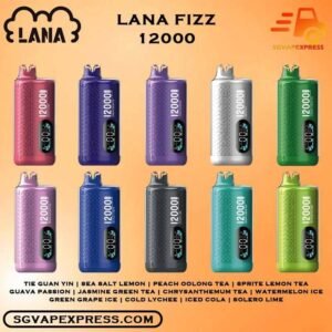 LANA FIZZ 12000 DISPOSABLE - SGVAPEXPRESS VAPE SINGAPORE SG SHOP The Lana Fizz 12000 puffs disposable vape ready stock in our sg singapore store online shop for same day delivery. This new vape is Big & Luxe puffs : Endless Pleasure. Lana Fizz 12k puffs support 3 Presses to control over your vaping journey adjustable power. From 13w to 16w, find your sweet spot and enjoy the perfect hie every time! Armed with a 550mAh and rapid-charging USB-C technology, Just grab and go for your parties! The vape design Quiet Luxury! Crafted with a timeless color palettle and adorned, with diamond patterns, LANA FIZZ features a crystal-clear, Plastic surface that exudes elegance and style. Start your day with a burst of Colombian coffee flavour, Then savor the refreshing layers of our multilayered. Blends to keep you feeling fresh throughout the day with LANA FIZZ 12K PUFFS! Specifications : Puff: 12000 Puffs Nicotine Strength: 30mg / 3% E-Liquid: 20ML Battery Capacity: 550mAh Charging Port: Rechargeable Type-C ⚠️LANA FIZZ 12000 FLAVOUR LINE UP⚠️ Tie Guan Yin Sea Salt Lemon Peach Oolong Tea Sprite Lemon Tea Guava Passion Jasmine Green Tea Chrysanthemum Tea Watermelon Ice Green Grape Ice Cold Lychee Iced Cola Solero Lime Vape Singapore SGVAPEXPRESS , Same day delivery in Singapore all area. Contact with us : WhatsApp SGVAPEXPRESS Join with us : Telegram Channel Group Placing order Before 5pm ,Received Parcel at evening 20:00pm - 23:00pm.
